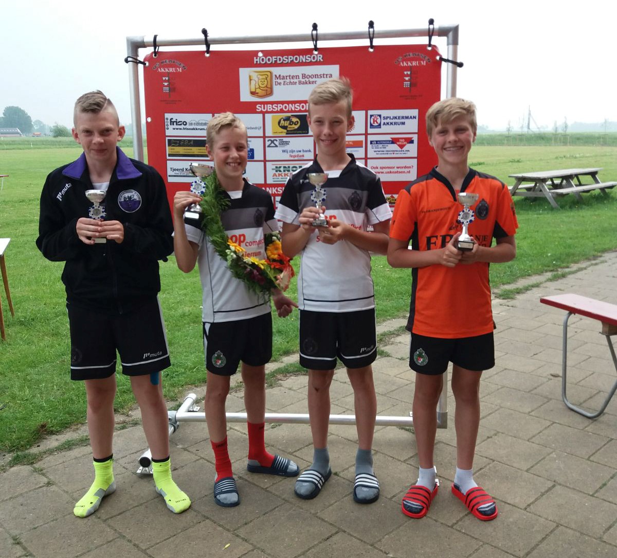de 4 winnaars :Enrico, Remco, Nick en Stijn